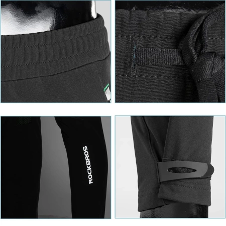 Winddichte Radsporthose Rockbros Patrol, Größe M - Schwarz