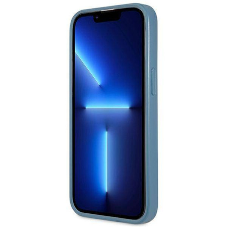Etui IPHONE 13 PRO MAX Guess Hardcase 4G Triangle Logo Cardslot (GUHCP13XP4TPB) niebieskie