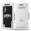 Original Case IPHONE 16 DKNY Hardcase Silicone White Printed Logo MagSafe (DKHMP16SSNYACH) black