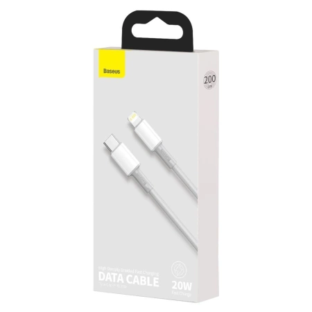 Baseus kabel USB Typ C - Lightning szybkie ładowanie Power Delivery 20 W 2 m biały (CATLGD-A02)