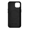 iCarer Litchi Premium Leather Case iPhone 14 Plus Magnetic Leather Case with MagSafe Black (WMI14220711-BK)
