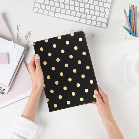 Wonder Canvas Tablet Case 13 cali groszki złote