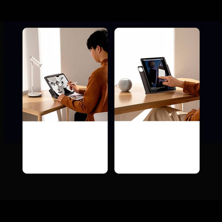 Baseus Safattach Y-type etui do iPad Pro 12,9" 2018/2020/2021 pokrowiec z podstawką biały (ARCX010102)