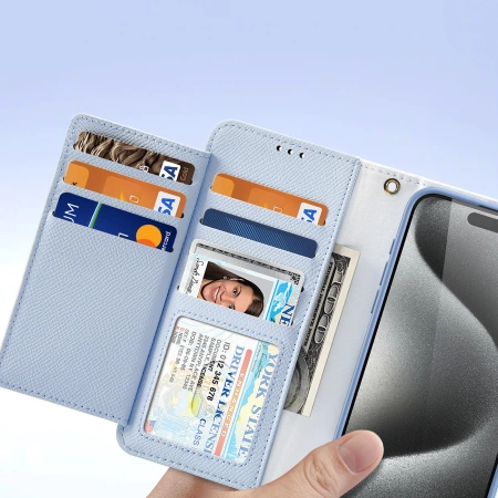 Dux Ducis Lawa Leather Case for iPhone 15 - Blue