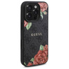 Original Case IPHONE 16 PRO Guess Hardcase 4G Flowers Print MagSafe (GUHMP16LP4ROPEMCK) black