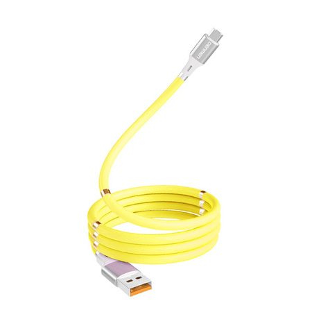 KABEL USB TYP-C DENMEN ŻÓŁTY D11T MAGNETYCZNY