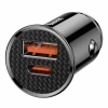 Baseus Circular PPS inteligentna ładowarka samochodowa z portami USB Quick Charge 4.0 QC 4.0 i USB-C PD 3.0 SCP czarny (CCALL-YS01)