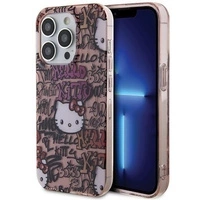Etui Hello Kitty IML Tags Graffiti na iPhone 15 Pro Max - różowe