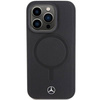 Mercedes Smooth Leather MagSafe Hülle für iPhone 15 Pro – Schwarz
