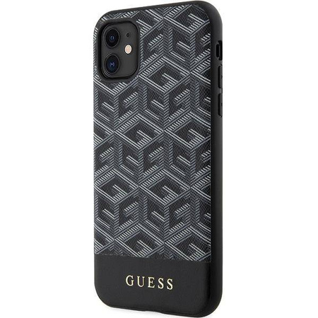 Guess GUHMN61HGCFSEK iPhone 11 / Xr 6.1" black/black hardcase GCube Stripes MagSafe