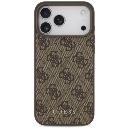 Etui Guess 4G Classic na iPhone 17 Pro Max - brązowe