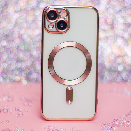 Nakładka Color Chrome Mag do iPhone 16 Pro 6,3&quot; różowo-złota