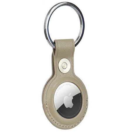 Oryginalne Etui APPLE AIRTAG Audi Synthetic Leather (AU-ATKR-Q3/D1-BG) beżowe