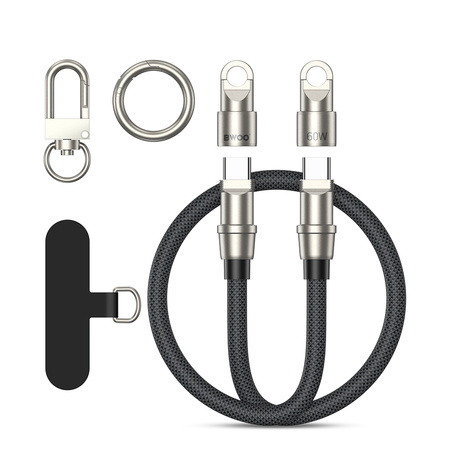 BWOO Smycz, zawieszka, kabel 27W USB-C do lightning, 0,3 m