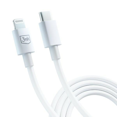 3MK KABEL HYPER USB-C/LIGHTNING 20W 1,2m biały
