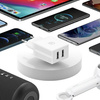 USAMS Ład. siec. 2xUSB-A + kabel USB-C/USB-A Fast Charging biały/white series HC HCXLTZ03