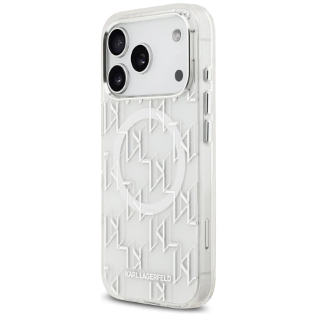 Karl Lagerfeld IML KL Monogram MagSafe Case für iPhone 17 Pro - Weiß