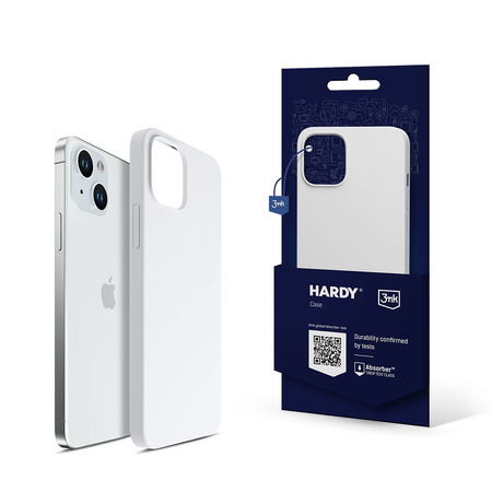 Apple iPhone 15 - 3mk Hardy Silikon MagCase Silber-Weiß