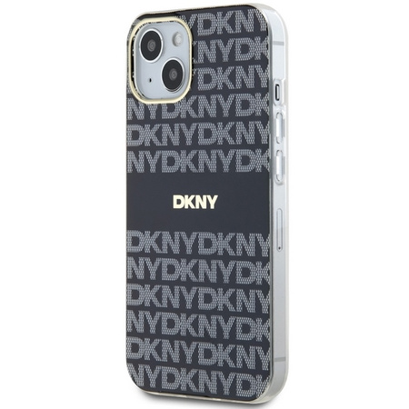 DKNY DKHMP15MHRHSEK iPhone 15 Plus / 14 Plus 6.7" czarny/black hardcase IML Mono & Stripe MagSafe