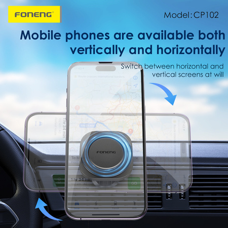 Foneng Uchwyt Samochodowy CP102 magnetyczny na kratkę czarny