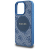 Original Case IPHONE 16 PRO MAX Guess 4G Circle Classic Logo MagSafe blue