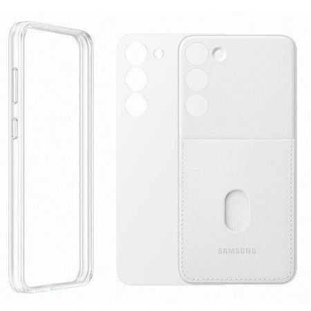 Samsung Frame Cover für Samsung Galaxy S23+ Hülle mit austauschbaren Rückseiten weiß (EF-MS916CWEGWW)