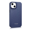 iCarer CE Premium Leather Folio Case skórzane etui iPhone 14 Plus z klapką magnetyczne MagSafe niebieski (WMI14220715-BU)