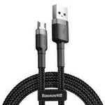 Baseus Cafule Cable - Dwustronny kabel połączeniowy micro USB na USB QC 3.0, 2.4 A, 1 m (szary/czarny)