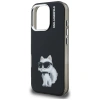 Etui Karl Lagerfeld IML Aquarelle Choupette & Logo na iPhone 16 Pro Max - czarne