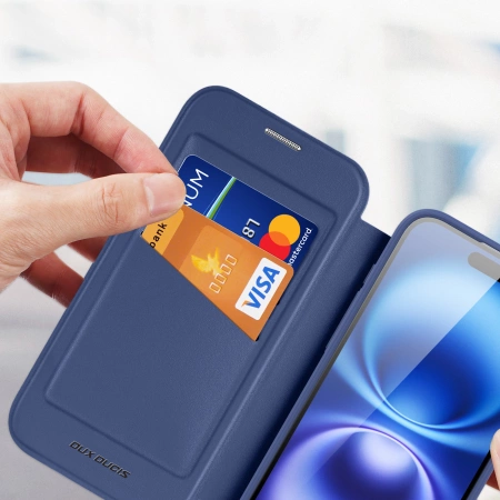 Dux Ducis Skin X Pro iPhone 17 Air Hülle mit MagSafe und Wallet - Blau
