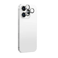 AmazingThing AR Aluminium 3-Linsen-Glas mit Kameralinsenrahmen für iPhone 16 Pro / 16 Pro Max - Silber