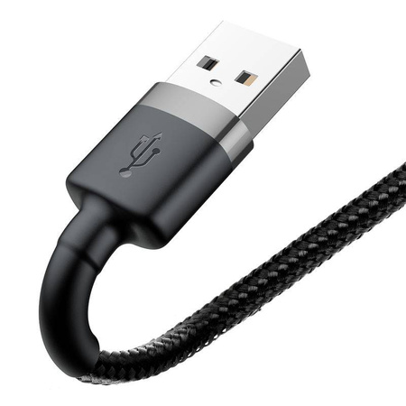 Baseus Cafule Cable - Kabel połączeniowy USB do Lightning, 1.5 A, 2 m (szary/czarny)