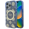 Original Case IPHONE 16 PRO Guess Hardcase IML Peony On 4G Background MagSafe (GUHMP16LH4PYEEB) blue