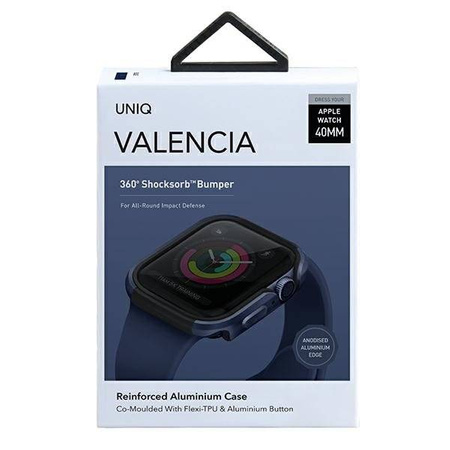 UNIQ Valencia etui na Watch 6 40mm / Watch 5 40mm / Watch 4 40mm / Watch SE 40mm niebieski