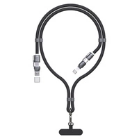 Dudao L20MAX 4in1 Cable / Lanyard USB-A / USB-C / Lightning PD QC 65W 1.5m - Black