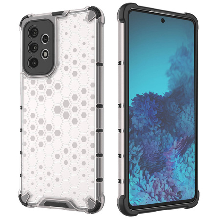 Honeycomb etui pancerny pokrowiec z żelową ramką Samsung Galaxy A73 przezroczysty