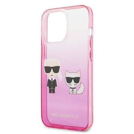 Karl Lagerfeld KLHCP13LTGKCP iPhone 13 Pro / 13 6.1 &quot;hardcase pink / pink Gradient Ikonik Karl &amp; Choupette
