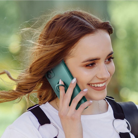 Futerał SILICONE RING do IPHONE 15 PRO zielony