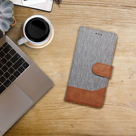Kabura JEANS Book do XIAOMI Redmi 14C szary