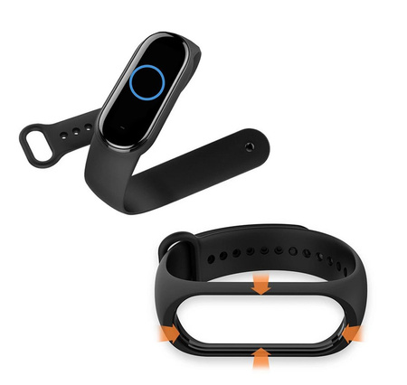 Pasek / opaska silikonowa do smart band Xiaomi Mi Band 5 / 6 / 7 różowa (06)