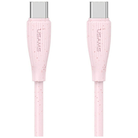 Kabel USAMS Green Series SJ716 60W USB-C do USB-C 1m różowy
