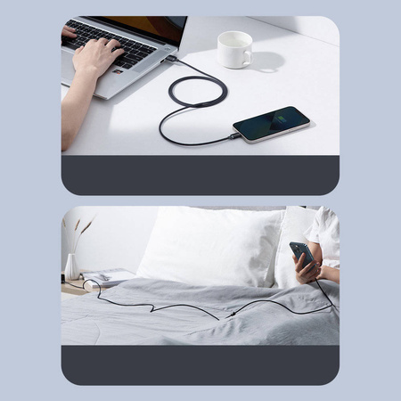 Baseus Crystal Shine Series Fast Charging Data Cable USB to iP 2.4A 2m Purple