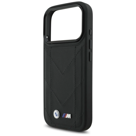 BMW M Quilted Logo MagSafe Case für iPhone 17 Pro – Schwarz