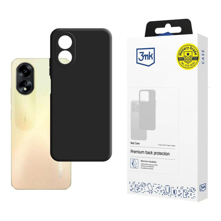 3mk Matt Case für Oppo A38 – schwarz