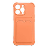 Card Armor Case cover for iPhone 12 Pro Max card wallet Air Bag armored housing orange