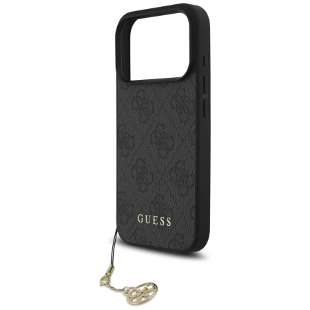 Guess 4G Charms Collection MagSafe Hülle für iPhone 17 Pro - Schwarz