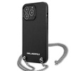 Oryginalne Etui IPHONE 13 PRO MAX Karl Lagerfeld Hardcase Leather Textured And Chain (KLHCP13XPMK) czarne