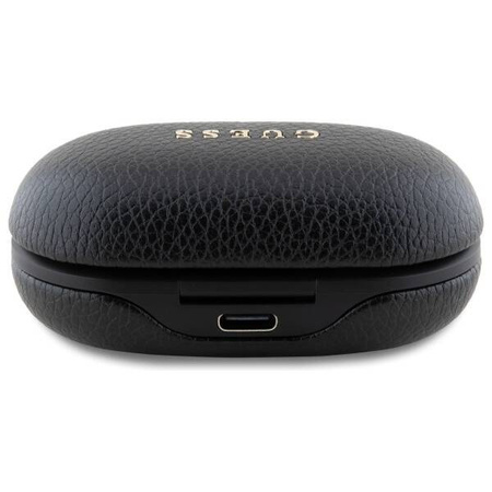 GUESS słuchawki bezprzewodowe bluetooth TWS ENC GUTWSPGTSPSK (PU Grainee Classic Logo) czarne