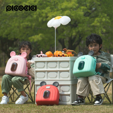 PICOCICI Mały plecak z uszkamni k52 czerwony