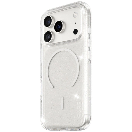 CARE by PanzerGlass Flagship Urban Explorer Case w. White MagSafe for iPhone 17 Pro - Clear Glitter